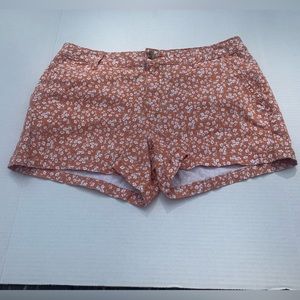 A.N.A Midrise Twill Peach Floral Shorts 3.5” inseam Sz 12